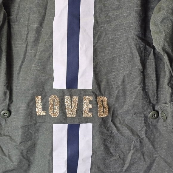 Hipchik Couture‎ Loved Jacket Army Green Pockets Tactical Grunge - Picture 3 of 9